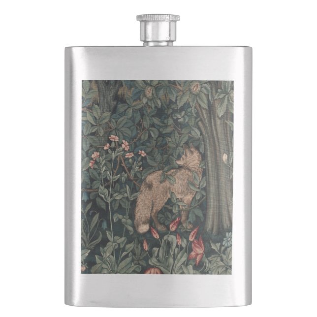William Morris Greenery Fox Wildlife Art Fickplunta (Framsidan)