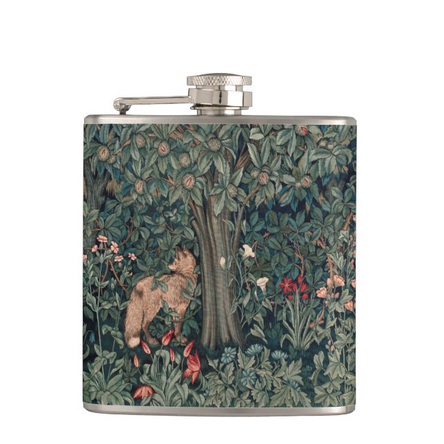 William Morris Greenery Fox Wildlife Art Fickplunta (Framsidan)