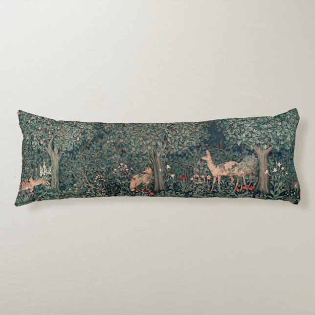 William Morris Greenery Fox Wildlife Art Kroppskudde (Framsidan)