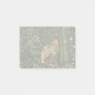 William Morris Greenery Fox Wildlife Art Post-it Block