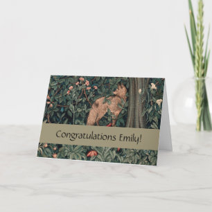 William Morris Greenery Fox Wildlife Kort