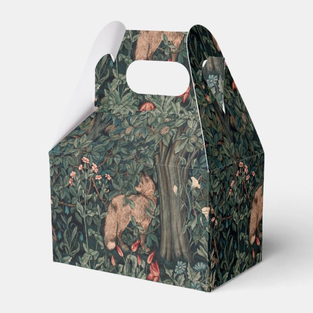 William Morris Greenery Fox Wildlife Presentaskar (Framsidan Sidan)