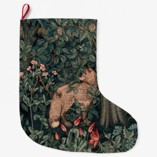 William Morris Greenery Fox Wildlife Stor Julstrumpa