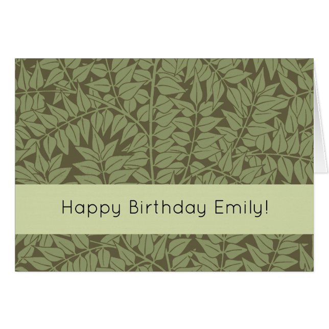 William Morris Gren Lövs Tapet Hälsningskort (Framsidan Horizontal)