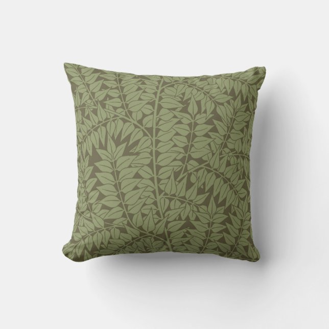 William Morris Gren Lövs Tapet Kudde (Framsida)