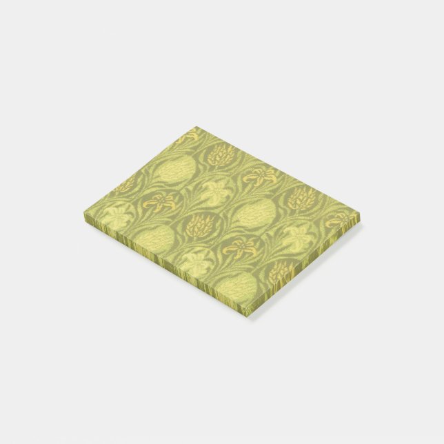 William Morris Grön Tulpan Lilja Tapet Post-it Block (Vinklad)