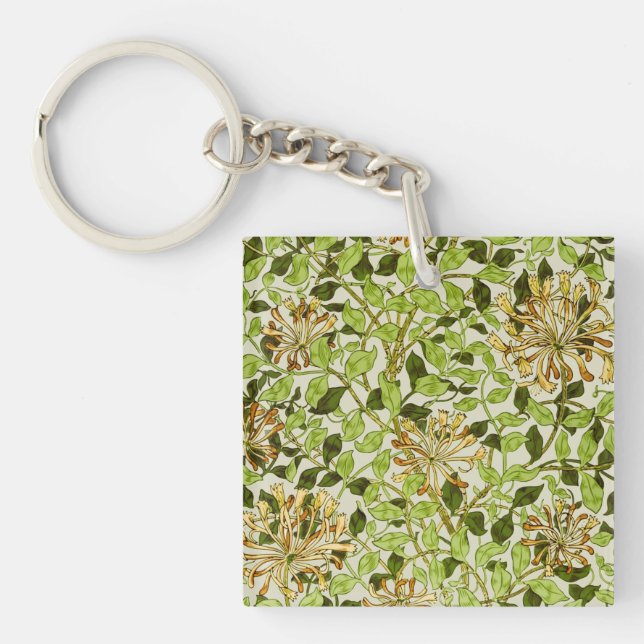 William Morris Grön Vintergrön Blommig Tapet (Framsidan)