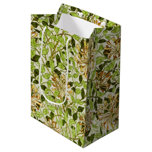 William Morris Grön Vintergrön Blommig Tapet (Framsidan Vinklad)