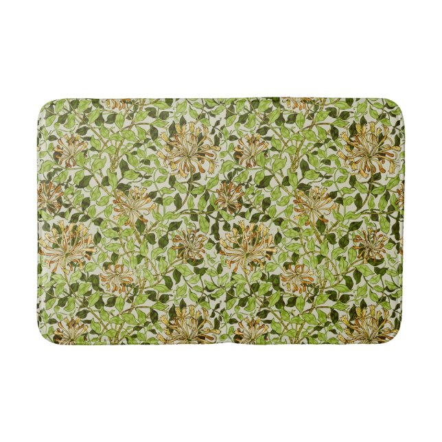 William Morris Grön Vintergrön Blommig Tapet Badrumsmatta (Framsidan)