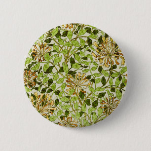 William Morris Grön Vintergrön Blommig Tapet Knapp