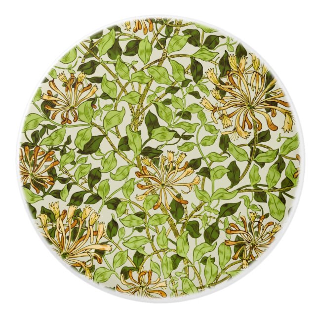 William Morris Grön Vintergrön Blommig Tapet Knopp (Framsidan)