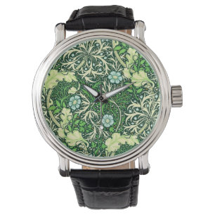 William Morris - Grönt Sjögräs Mönster Armbandsur