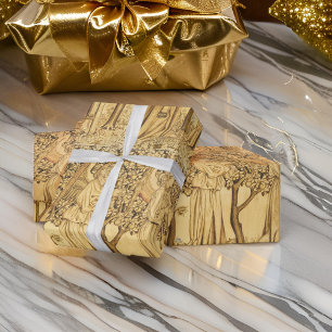 William * Morris Guld Änglar jul Presentpapper