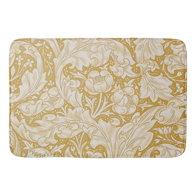 William Morris Guld Bachelors Button Blommig Badrumsmatta (Framsidan)
