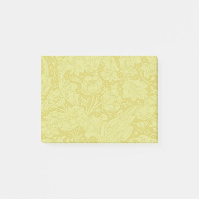 William Morris Guld Bachelors Button Blommig Post-it Block (Framsida)