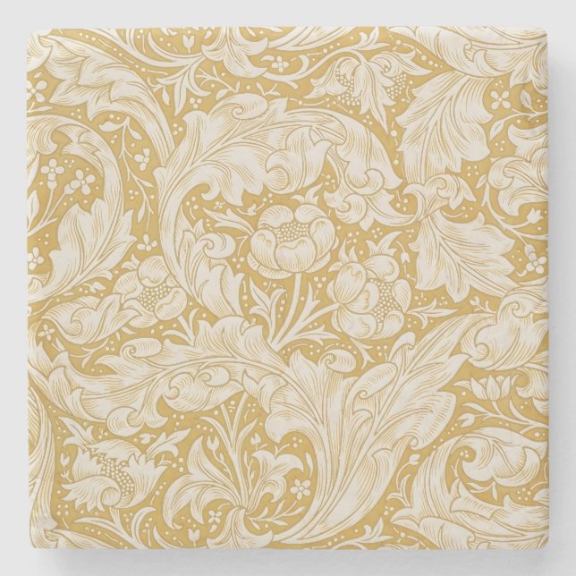 William Morris Guld Bachelors Button Blommig Stenunderlägg (Framsidan)