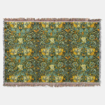 William Morris Guld Humleblomma Blom Tapet