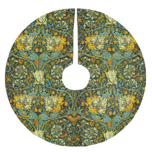 William Morris Guld Humleblomma Blom Tapet Julgransmatta Borstad Polyester