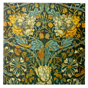 William Morris Guld Humleblomma Blom Tapet Kakelplatta