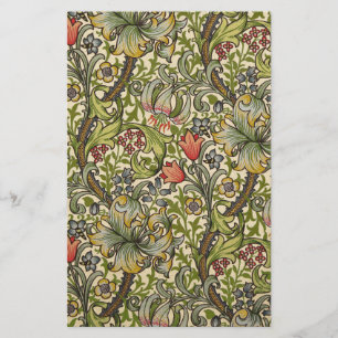 William Morris guld- lilja Brevpapper
