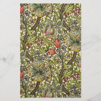 William Morris guld- lilja Brevpapper