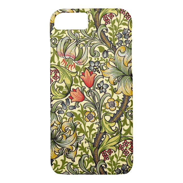 William Morris guld- lilja Case-Mate iPhone Skal (Baksida)