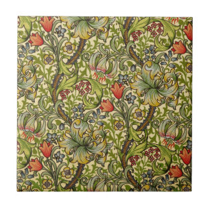 William Morris guld- lilja Kakelplatta