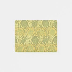 William Morris Guld Tulpan Lilja Vintage Tapetseri Post-it Block