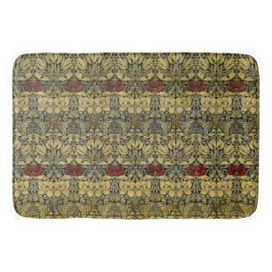 William Morris Guld Tulpan Ros Vintage Tapetsering Badrumsmatta
