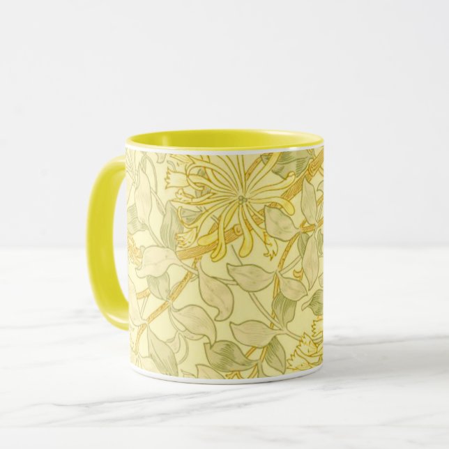 William Morris - Gult Honeysuckle Mugg (Framsida vänster)