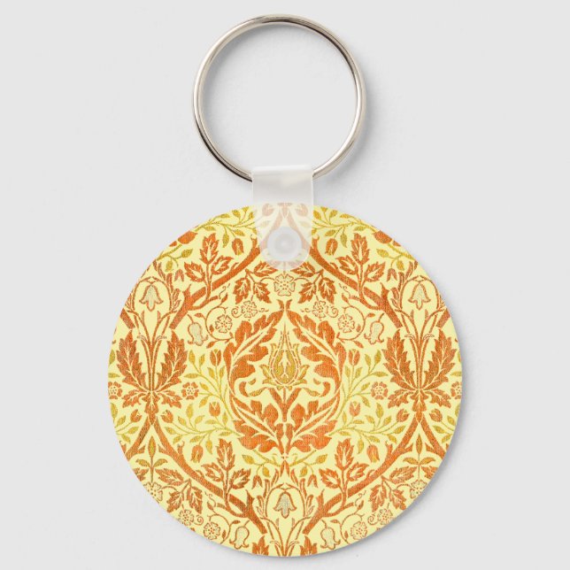 William Morris Gyllene Gren Art Nouveau Nyckelring (Framsida)