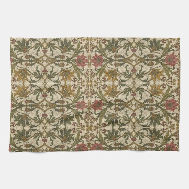 William Morris Gyllene Lilja Vildblommor  Kökshandduk (Horisontell)