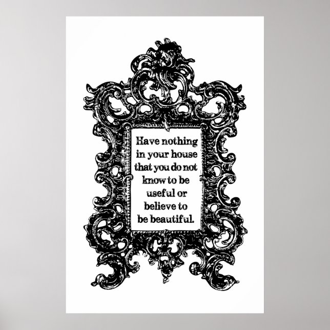 William Morris har inget i huset Poster (Framsidan)