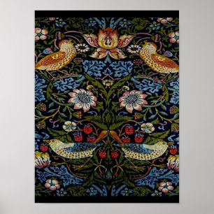 William Morris härligt mönster, art nouveau, vin Poster