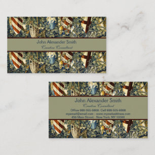 William Morris Hjort and Shields in Verdant Realm Visitkort
