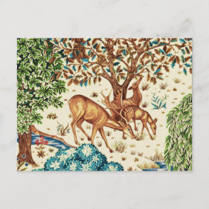 William Morris Hjort av Brook Tapestry Beige Vykort
