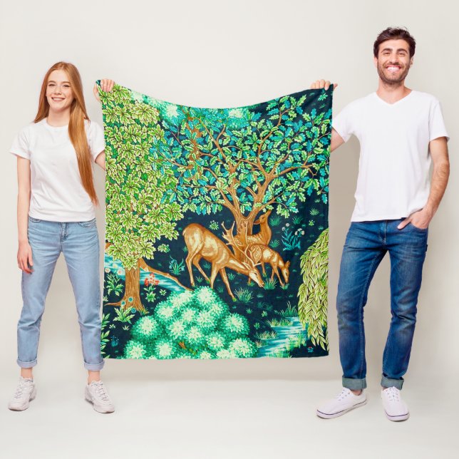 William Morris Hjort av Brook Tapestry Print Fleecefilt (På plats)