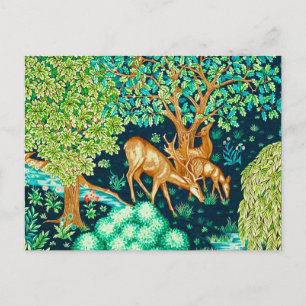William Morris Hjort by a Brook Tapestry Print Vykort