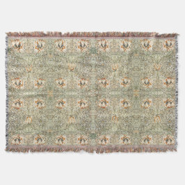 William Morris Honeysuckle Blommig Tapet Filt