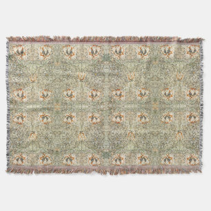 William Morris Honeysuckle Blommig Tapet Filt