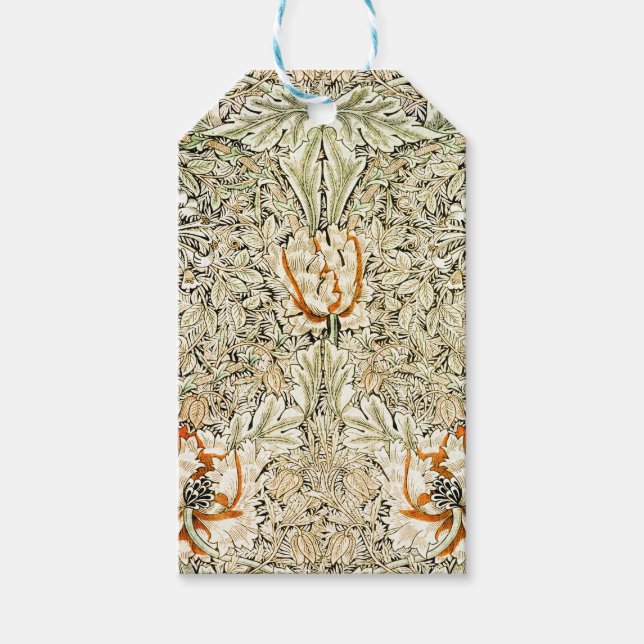 William Morris Honeysuckle Blommig Tapet Presentetikett (Framsidan)