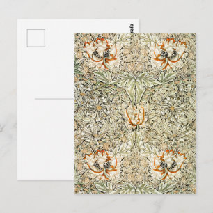 William Morris Honeysuckle Blommig Tapet Vykort