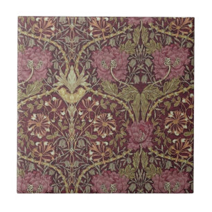 William Morris, Honeysuckle, blommigt. mönster, k Kakelplatta