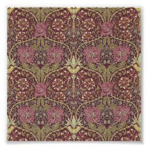 William Morris, Honeysuckle, blommigt, mönster, ko Fototryck