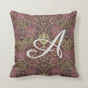 William Morris, Honeysuckle, blommigt. mönster, ko Kudde