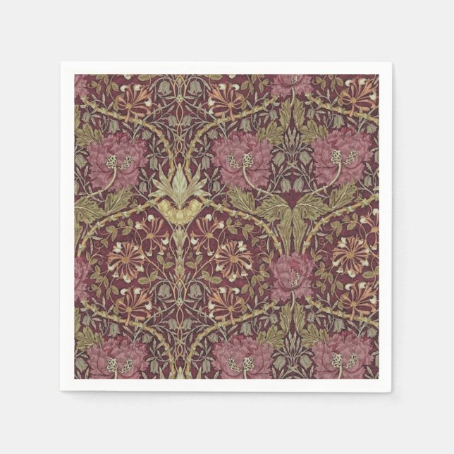 William Morris, Honeysuckle, blommigt, mönster, ko Pappersservett (Framsidan)