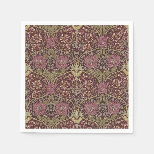 William Morris, Honeysuckle, blommigt, mönster, ko Pappersservett (Framsidan)