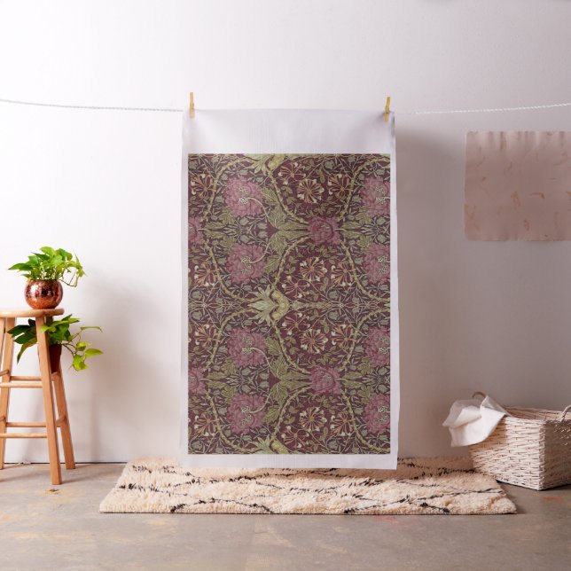 William Morris, Honeysuckle, blommigt, mönster, ko Tyg (In Situ)