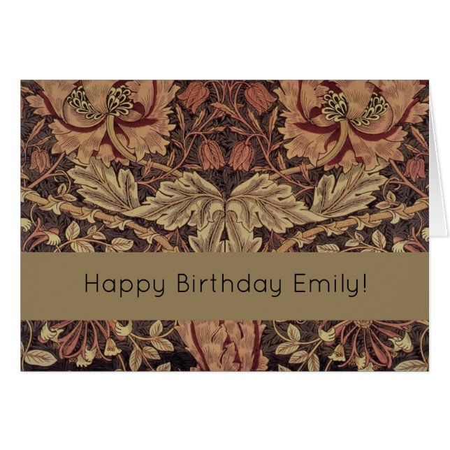 William Morris Honeysuckle Classic English Art Hälsningskort (Framsidan Horizontal)