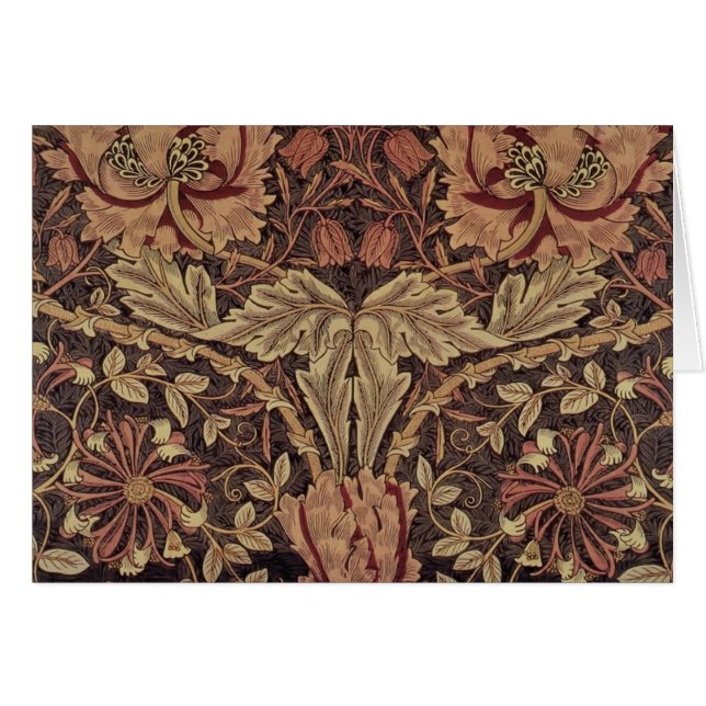 William Morris Honeysuckle Classic English Art Hälsningskort (Framsidan Horizontal)